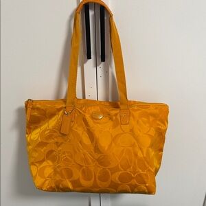 Coach Vibrant Yellow Tote Bag